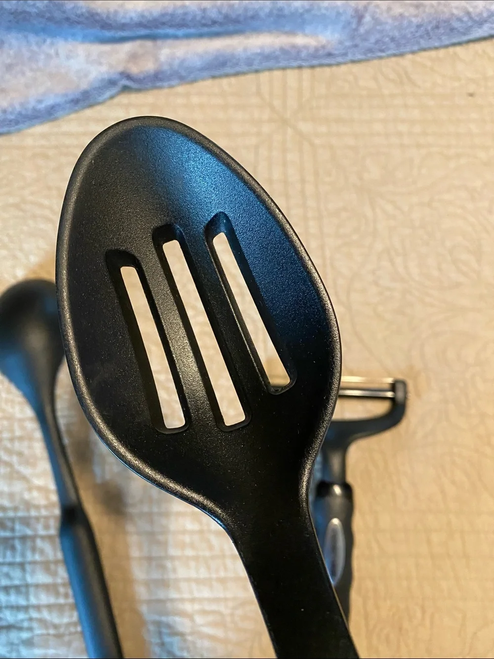 Farberware Black Nylon Serving Spoon, Slotted Spoon & Peeler